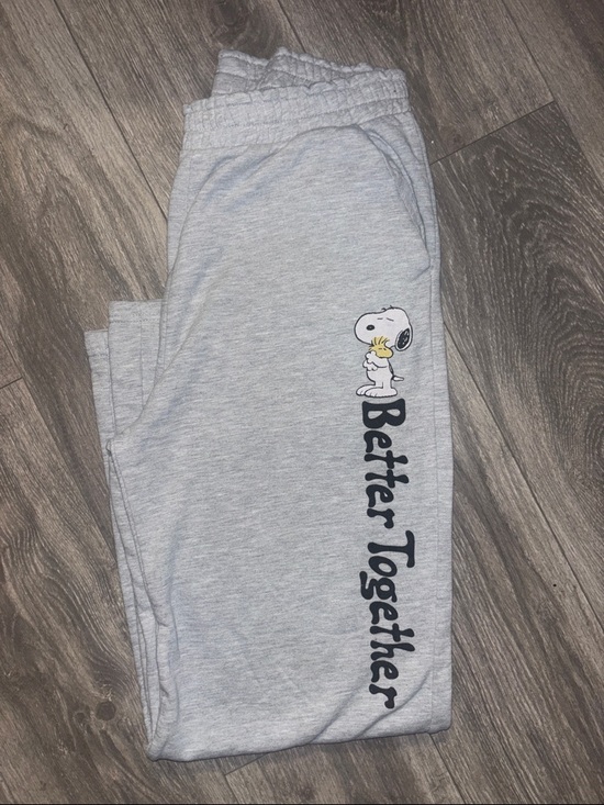 Peanuts Pants - Better Together Gray Women’s Sweatpants with Snoopy Graphic